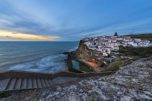 Pueblo Azenhas Mar Atardecer Portugal Europa Concepto Para Viajar Portugal — Foto de Stock