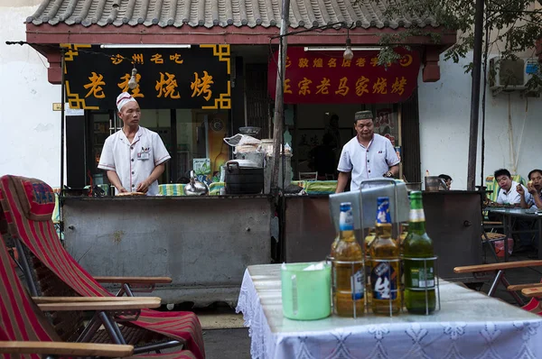 Dunhuang Κίνα Αύγουστος 2012 Οδός Σκηνή Για Την Πόλη Του — Φωτογραφία Αρχείου