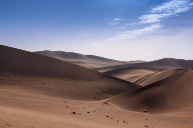 Kum tepeleri Echoing kum Mountain yakınındaki şehir Dunhuang, Gansu Eyaleti, Çin.