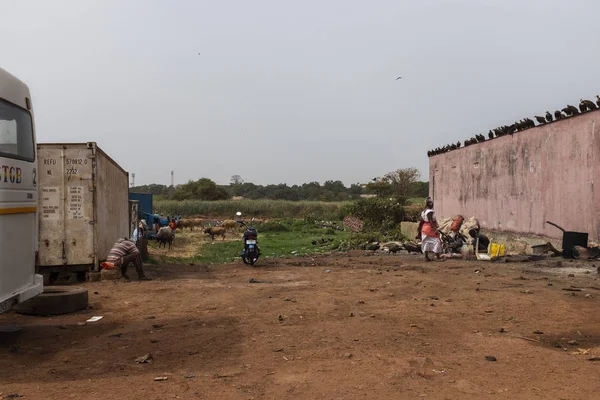 Bissau Republiek Guinee Bissau Februari 2018 Mensen Die Verkoop Van — Stockfoto
