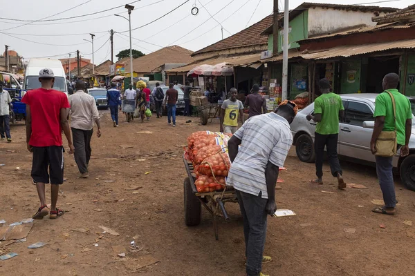 Bissau Republiek Guinee Bissau Februari 2018 Street Scene Stad Van — Stockfoto