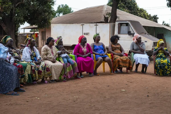 Bissau Republik Guinea Bissau Februar 2018 Frauengruppe Bei Einer Gemeindeversammlung — Stockfoto