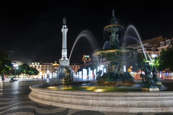 Lisbon Portugal Dez 2011 Blick Auf Den Rossio Platz Praca — Stockfoto