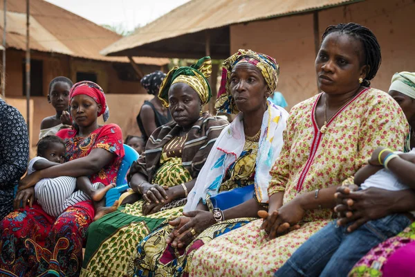 Bissau Republik Guinea Bissau Februar 2018 Frauengruppe Bei Einer Gemeindeversammlung — Stockfoto