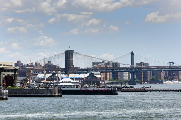 New York City Usa Czerwca 2010 Zobacz Brooklin Manhattan Bridge — Zdjęcie stockowe