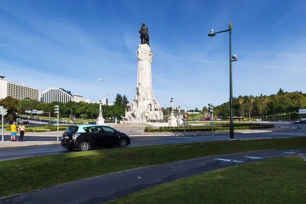 Lisboa Portugal Octubre 2018 Vista Plaza Marques Pombal Ciudad Lisboa —  Fotos de Stock