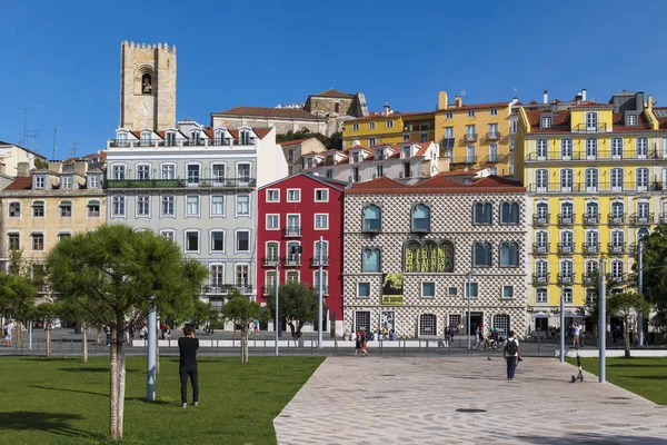 Lisbon Portugal Novembre 2018 Weergave Van Campo Das Cebolas Het — Stockfoto