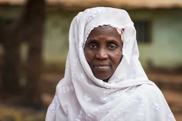 Bissau Republik Guinea Bissau Februar 2018 Porträt Einer Frau Traditionellem — Stockfoto