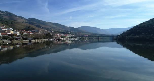 Pinho Portugal Maart 2019 Vliegen Rivier Douro Met Traditionele Rabelo — Stockvideo