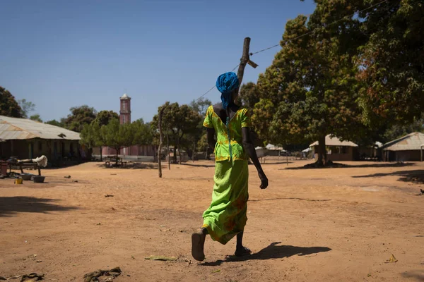 Region Gabu Republik Guinea Bissau Februar 2018 Mädchen Einem Bunten — Stockfoto
