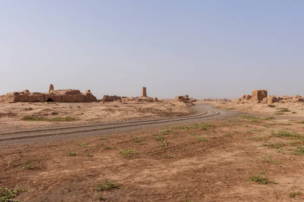 Nézd Gaochang Romjai Közelében Város Turpan Xinjiang Kína — Stock Fotó