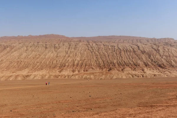 Vyprašná Krajina Planoucích Horách Nedaleko Města Turpan Sin Ťiang Čína — Stock fotografie