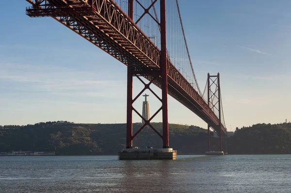 Blick Auf Die April Brücke Ponde Abril Über Den Tagus — Stockfoto