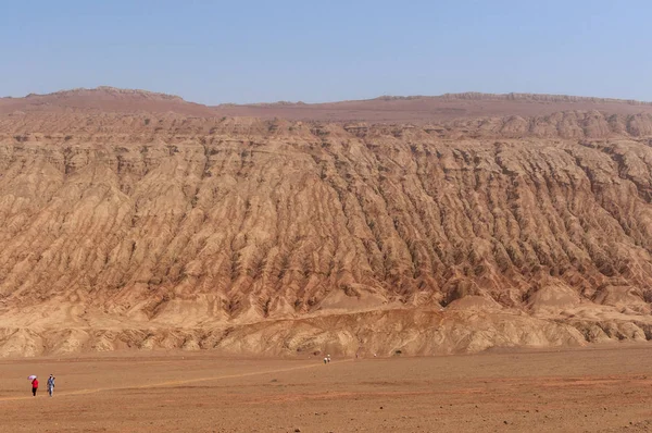 Paisaje Árido Las Montañas Llameantes Cerca Ciudad Turpan Xinjiang China — Foto de Stock