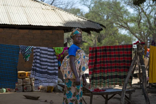 Gabu Republika Guinea Bissau Února 2018 Portrét Ženy Nesoucí Dítě — Stock fotografie