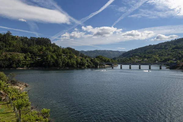 Vista Panorâmica Lago Barragem Canicada Parque Nacional Peneda Geres Portugal — Fotografia de Stock