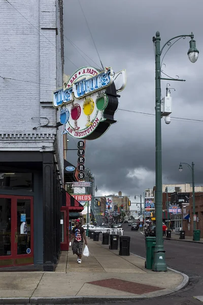 Memphis Tennessee États Unis Juin 2014 Vue Rue Beale Dans — Photo