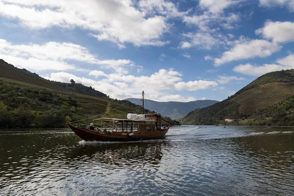 Tua Portugal Março 2019 Turista Num Barco Rabelo Tradicional Rio — Fotografia de Stock