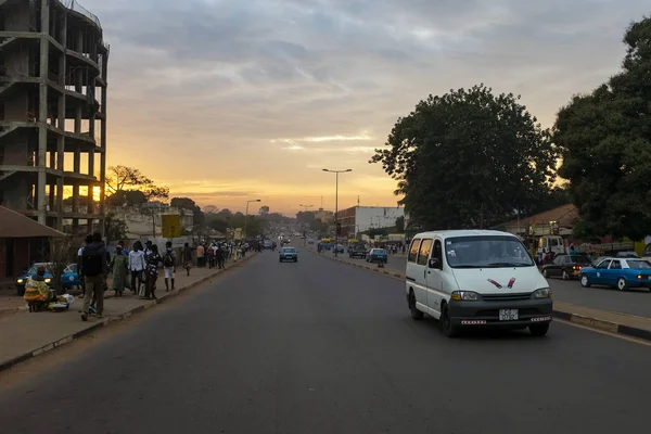 Μπισσάου Δημοκρατία Της Γουινέας Μπισσάου Φεβρουαρίου 2018 Σκηνή Στην Πόλη — Φωτογραφία Αρχείου