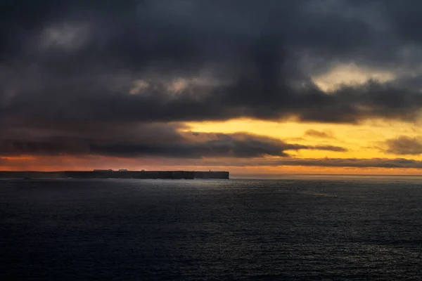 Живописный Вид Мыс Сагреш Форта Белиш Восходе Солнца Алгарве Португалия — стоковое фото