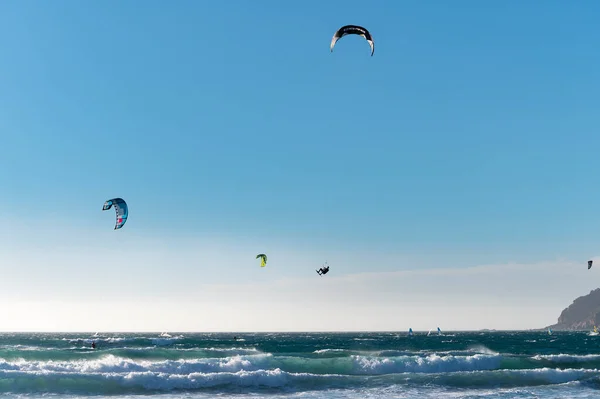 Praia Guincho Portugalsko Července 2020 Drak Surfař Guincho Beach Praia — Stock fotografie