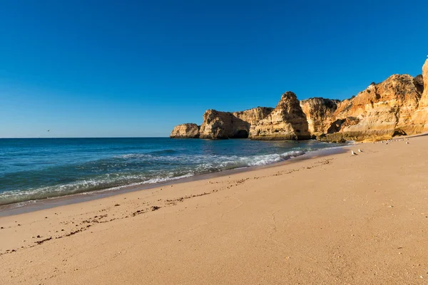 Vista Pintoresca Playa Marinha Praia Marinha Región Del Algarve Portugal — Foto de Stock