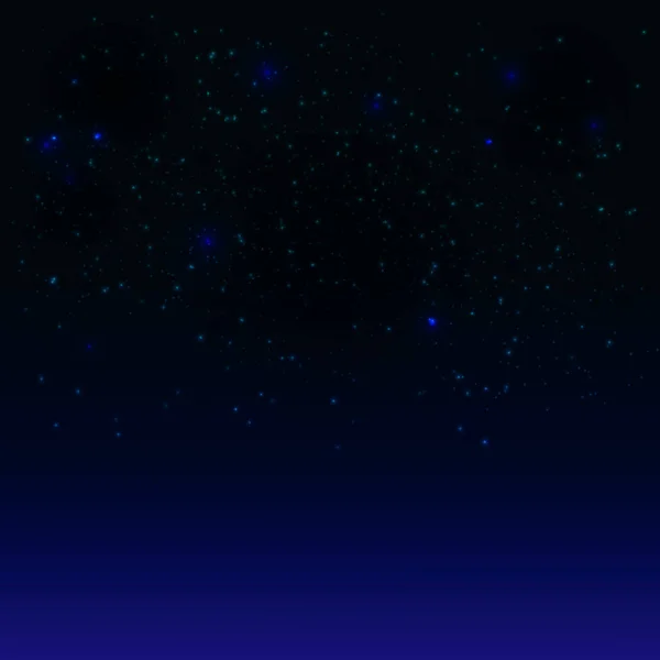 Gece Gökyüzü Parlak Yıldız Dolu Vektör Çizim — Stok Vektör