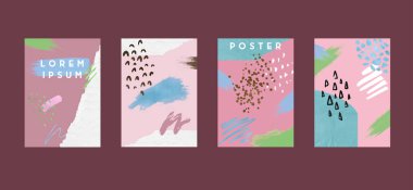 Poster düz geometrik desenli. Serin renkli arka planlar. Afiş, posterlerini açmaları, posterler, el ilanları için geçerli. 