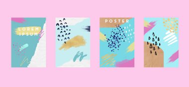 Poster düz geometrik desenli. Serin renkli arka planlar. Afiş, posterlerini açmaları, posterler, el ilanları için geçerli. 