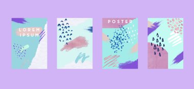 Poster düz geometrik desenli. Serin renkli arka planlar. Afiş, posterlerini açmaları, posterler, el ilanları için geçerli. 