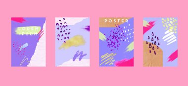 Poster düz geometrik desenli. Serin renkli arka planlar. Afiş, posterlerini açmaları, posterler, el ilanları için geçerli. 