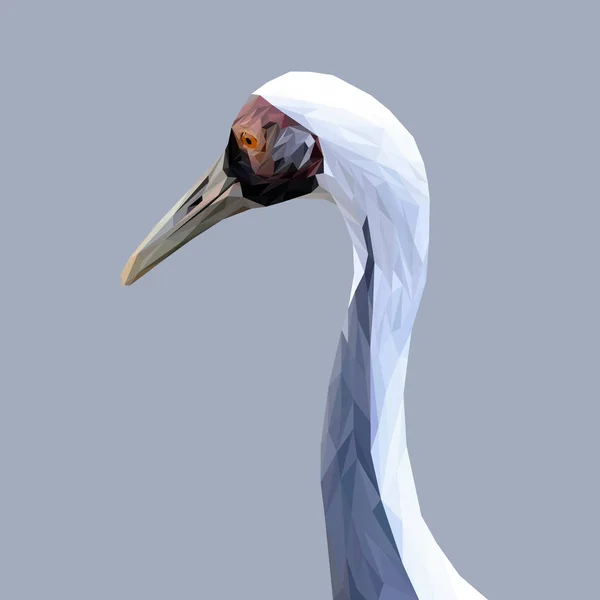 Oiseau d'eau animal low poly design . — Photo