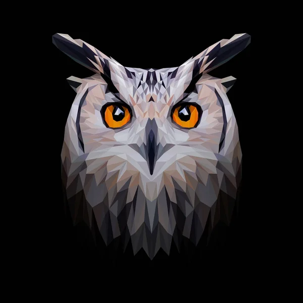 Owl low poly design. — Stock Photo, Image