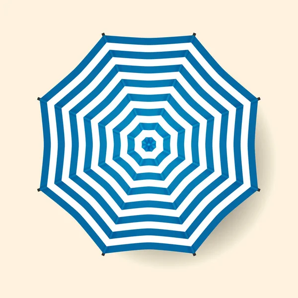 Umbrella top view. Vector beach umbrella — Stock Vector