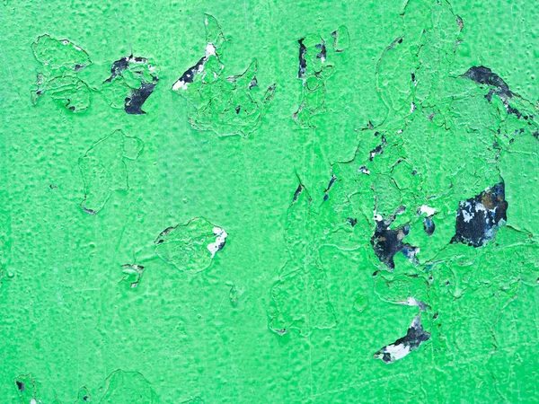 Textura de metal de acero pintado con pintura verde peeling y óxido —  Fotos de Stock