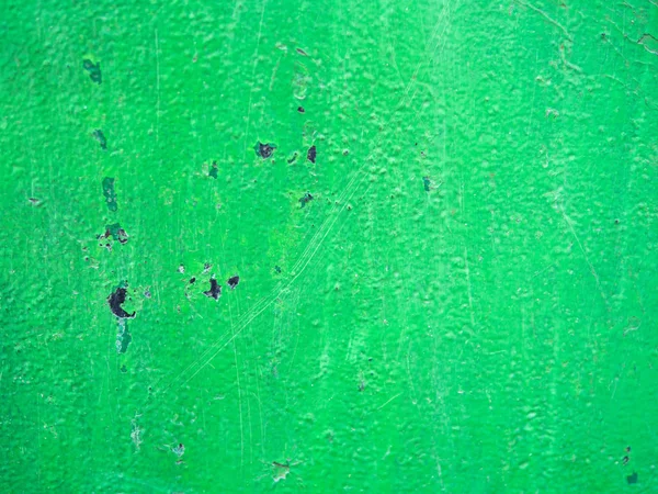 Texture en métal d'acier peint avec écaillage peinture verte, rayures et rouille — Photo