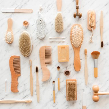 Sıfır Atık Ahşap kaplıca beyaz, düz yatıyordu