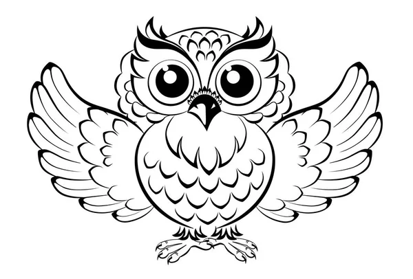 Hibou Clip Art Vectoriel Abstrait — Image vectorielle