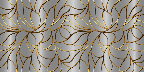 Dikişsiz altın desen gri bir arka plan üzerinde