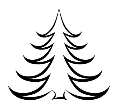 Noel ağacı. Vektör soyut çizim