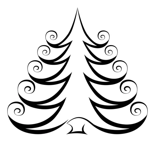 Ilustração Da árvore De Natal, Desenho, Tinta, Linha Arte, Vetor Ilustração  do Vetor - Ilustração de retro, alegre: 129813194