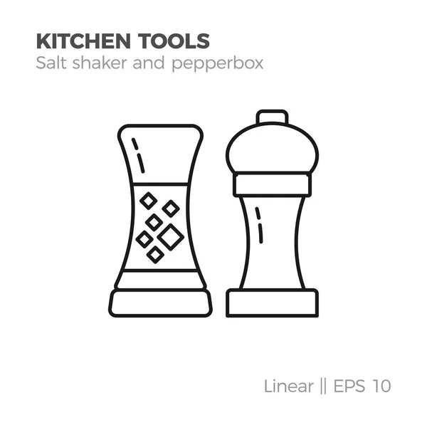Doğrusal mutfak eşyaları simgesi — Stok Vektör
