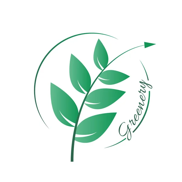 Logo écologique vert — Image vectorielle