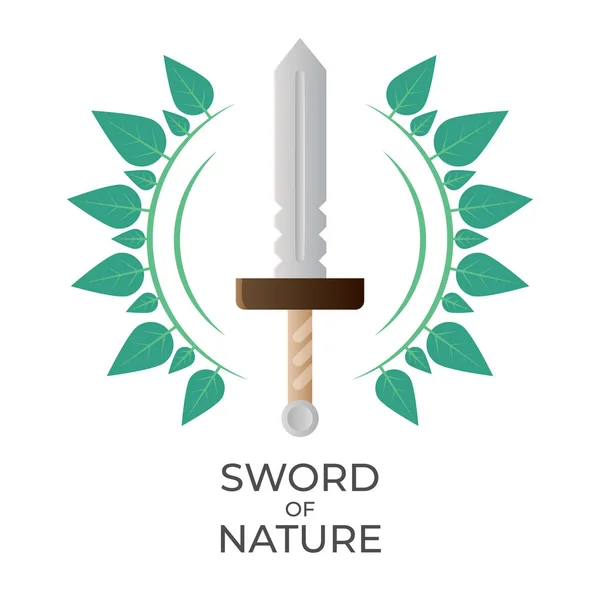 Sword and wreath — Stock Vector