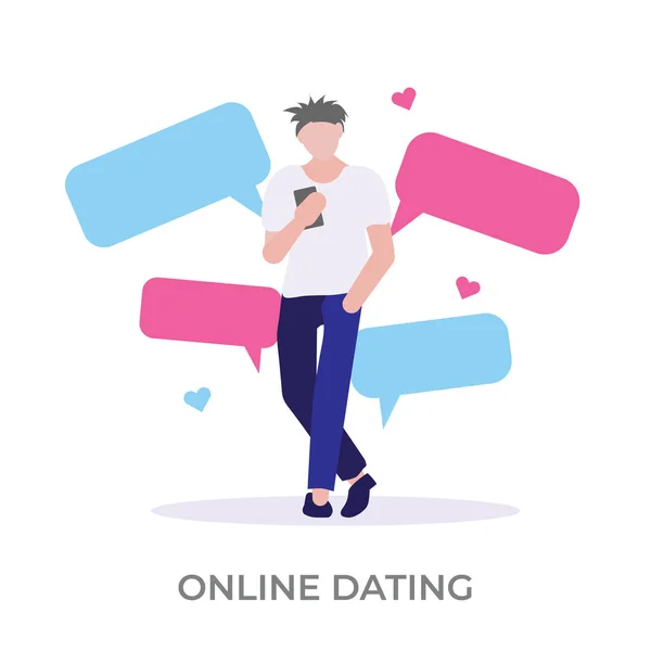 Online daten illustratie — Stockvector