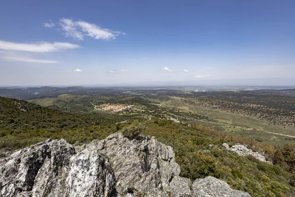 Pamoramischer Blick auf die Extremadura dehesa — Stockfoto