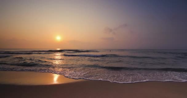 Colorful Ocean Island Beach Sunrise Video — Stock Video
