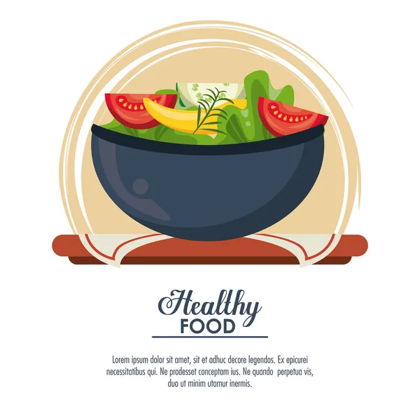 Leckerer Salat gesundes Essen — Stockvektor