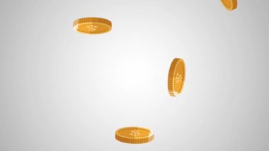 Arka plan Hd animasyon düşen paraları