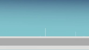 Şehir Hd animasyon tarafından geçen futuristic Kiralık